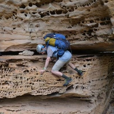 Exit Climb from Wounded Knee Canyon – Image:  John Gray